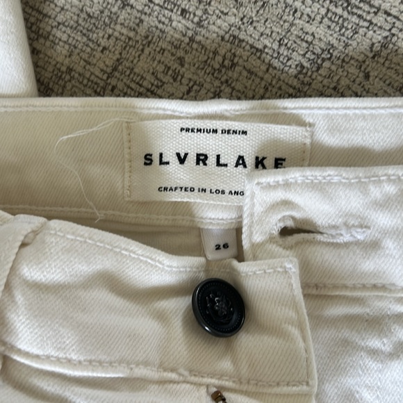 SLVRLAKE Denim Beatnik Slim Straight Split Hem Jeans - Picture 9 of 15